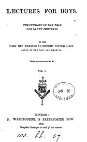 Cover of: Lectures for boys
