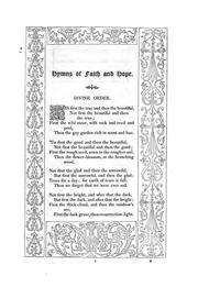 Cover of: Hymns of faith and hope by Horatius Bonar