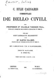 Cover of: C. Iulii Caesaris Commentarii de bello civili