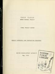 Cover of: Park plaza urban renewal project final project report: project approvals and cooperation agreement. by Boston Redevelopment Authority