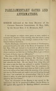 Cover of: Parliamentary oaths and affirmations by Addington, John Gellibrand Hubbard 1st Baron