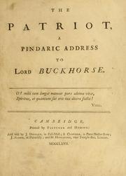 Cover of: patriot; a Pindaric address to Lord Buckhorse.