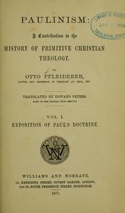 Cover of: Paulinism by Pfleiderer, Otto