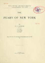 Cover of: pears of New York