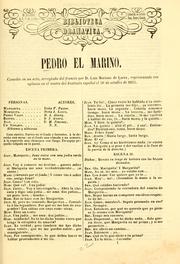 Cover of: Pedro el marino: comedia en un acto