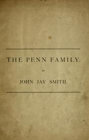 Cover of: The Penn family by J. Jay Smith