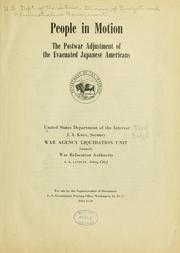 Cover of: People in motion by United States. War Agency Liquidation Unit.