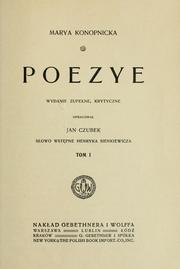 Cover of: Poezye. by Maria Konopnicka