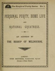 Cover of: Personal purity, home life and national greatness by J. Moorhouse
