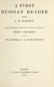 Cover of: Pervaia russkaia kniga dlia chteniia: razskazy Gr. L.N. Tolstogo.