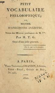 Petit vocabulaire philosophique