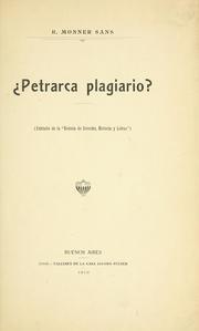 Cover of: Petrarca plagiario?