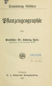 Cover of: Pflanzengeographie by Ludwig Diels