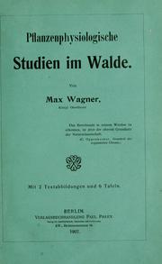 Cover of: Pflanzenphysiologische Studien im Walde