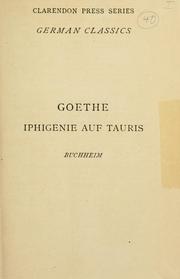 Cover of: Iphigenie auf Taurus, a drama. by Johann Wolfgang von Goethe