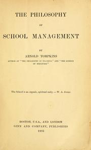 Cover of: The philosophy of school management by Arnold Tompkins