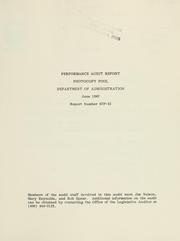 Cover of: Photocopy Pool, Department of Administration by Montana. Legislature. Office of the Legislative Auditor.