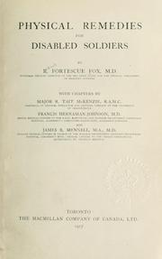 Physical remedies for disabled soldiers by R. Fortescue Fox