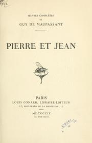 Cover of: Pierre et Jean. by Guy de Maupassant