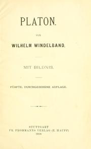Cover of: Platon by W. Windelband