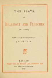Cover of: plays of Beaumont and Fletcher