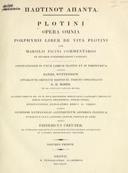Cover of: Plotini opera omnia. by Plotinus
