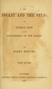 Cover of: The pocket and the stud by Harry Hieover