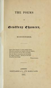 Cover of: The poems of Geoffrey Chaucer modernized. by Geoffrey Chaucer