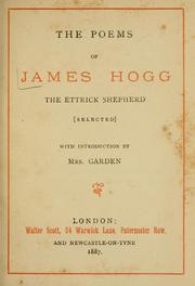 Cover of: The poems of James Hogg, the Ettrick shepherd by James Hogg