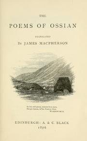 Cover of: The poems of Ossian by James Macpherson