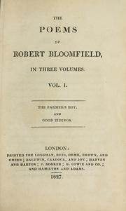 Cover of: poems of Robert Bloomfield.