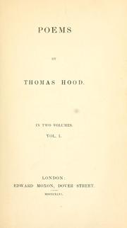 Cover of: Poems of Thomas Hood by Thomas Hood