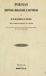 Cover of: Poesias eroticas, burlescas, e satyricas de M.M. de Barbosa du Bocage by Manuel Maria Barbosa du Bocage