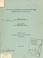 Cover of: Policy issues in the management of the downtown crossing project: a demographic context for policy analysis. (staff draft for review only).