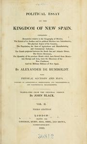 Cover of: Political essay on the kingdom of New Spain. by Alexander von Humboldt