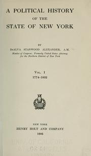 Cover of: political history of the state of New York