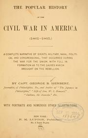 Cover of: popular history of the civil war in America (1861-1865).