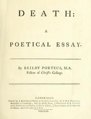 Cover of: Death by Beilby Porteus, Beilby Porteus