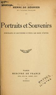 Cover of: Portraits et souvenirs: Portraits et souvenirs; Pour les mois d'hiver.