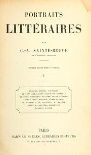 Cover of: Portraits littéraires by Charles Augustin Sainte-Beuve