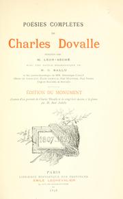 Cover of: Poésies complètes.: Publiées par Léon Séché; avec une notice biographique de C. Ballu et des poésies-hommages de Dominique Caillé [et al.]  Éd. du monument