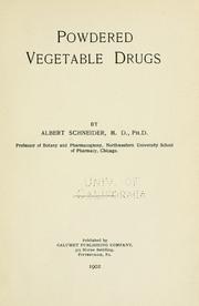 Cover of: Powdered vegetable drugs