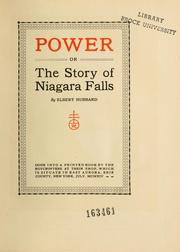 Cover of: Power: or, The story of Niagara Falls