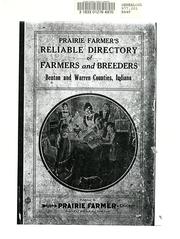 Cover of: Prairie Farmer's directory of Benton and Warren Counties, Indiana. by 