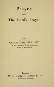 Cover of: Prayer and the Lord's Prayer