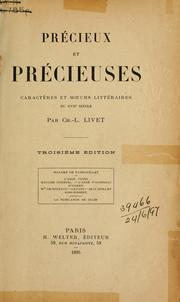Cover of: Précieux et précieuses: caracteres et moeurs littéraires du 17e siecle.