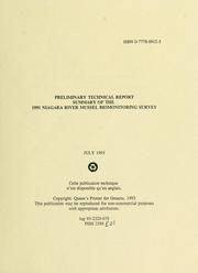 Cover of: Preliminary technical report summary of the 1991 Niagara River mussel biomonitoring survey: report