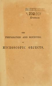 Cover of: The preparation & mounting of microscopic objects by Davies, Thomas microscopist., Davies, Thomas microscopist.