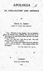 Apologia by Edwin Abbott Abbott