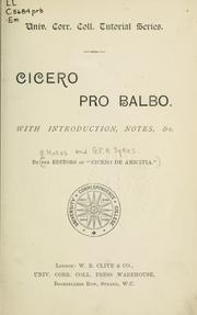 Pro Balbo by Cicero